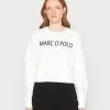 Marc O'Polo ROUND NECK LONG SLEEVES CROPPED LENGTH - Sweatshirt - Salty White | Damen