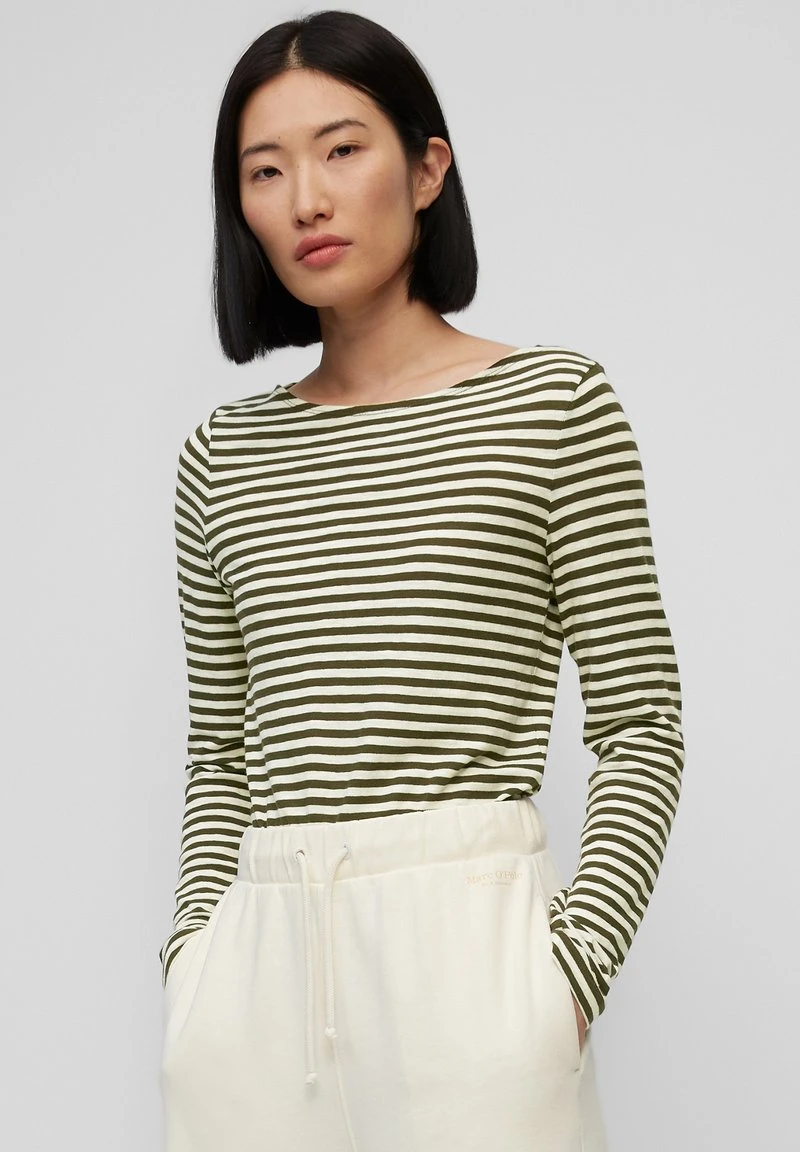 Marc O'Polo Langarmshirt - Multi Olive | Damen 1 Marc O'Polo Langarmshirt - Multi Olive | Damen