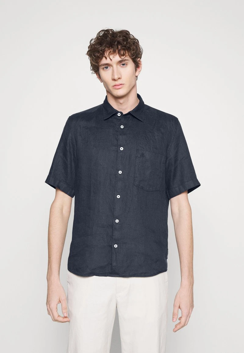 Marc O'Polo KENT COLLAR SHORT SLEEVE ONE CHEST POCKET - Hemd - Dark Navy | Herren 1 Marc O'Polo KENT COLLAR SHORT SLEEVE ONE CHEST POCKET - Hemd - Dark Navy | Herren