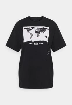 Marc O'Polo Damen ROUND NECK SHORT SLEEVE - T-Shirt Print - Black