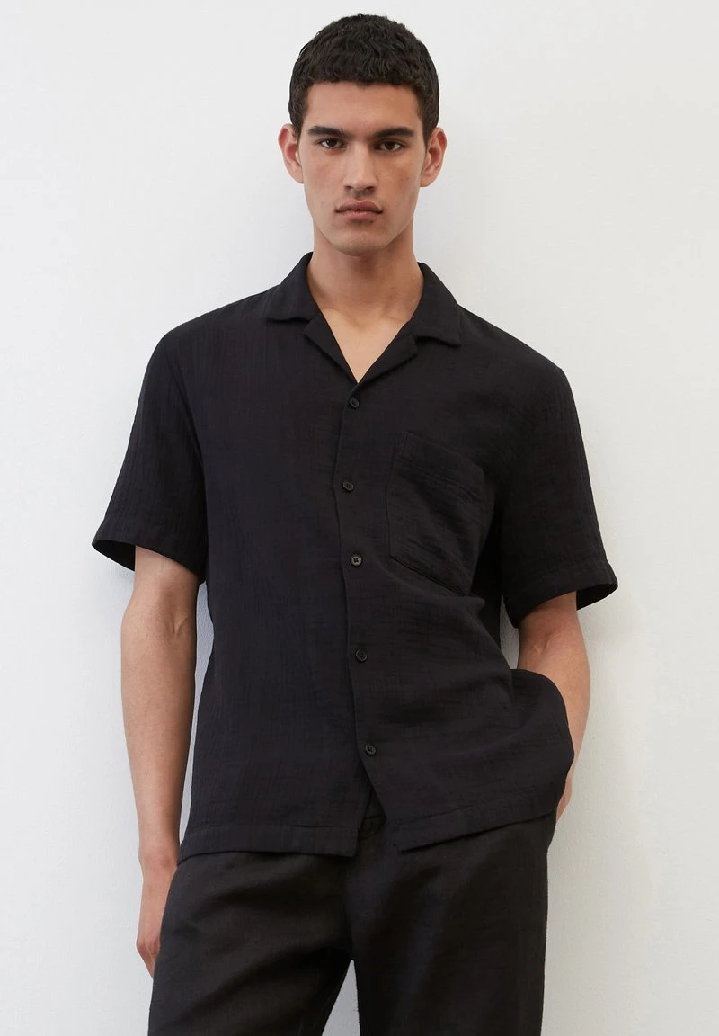 Marc O'Polo KURZARM AUS REINEM ORGANIC - Hemd - Black | Herren 1 Marc O'Polo KURZARM AUS REINEM ORGANIC - Hemd - Black | Herren