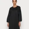 Marc O'Polo DRESS LONG SLEEVE PATCHED POCKET - Freizeitkleid - Dusty Black | Damen
