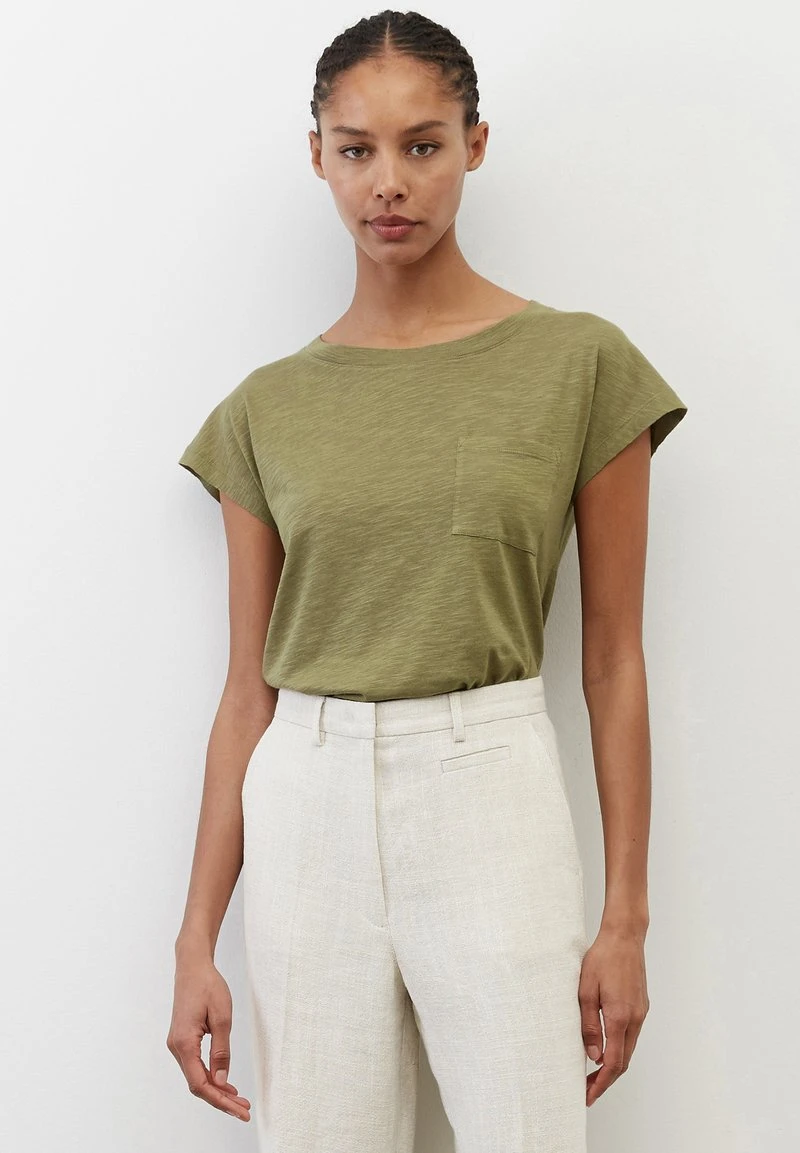 Marc O'Polo Damen T-Shirt Basic - Hazy Forest 1 Marc O'Polo Damen T-Shirt Basic - Hazy Forest