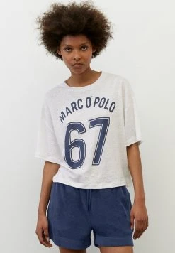 Marc O'Polo Damen REINEM - T-Shirt Print - White
