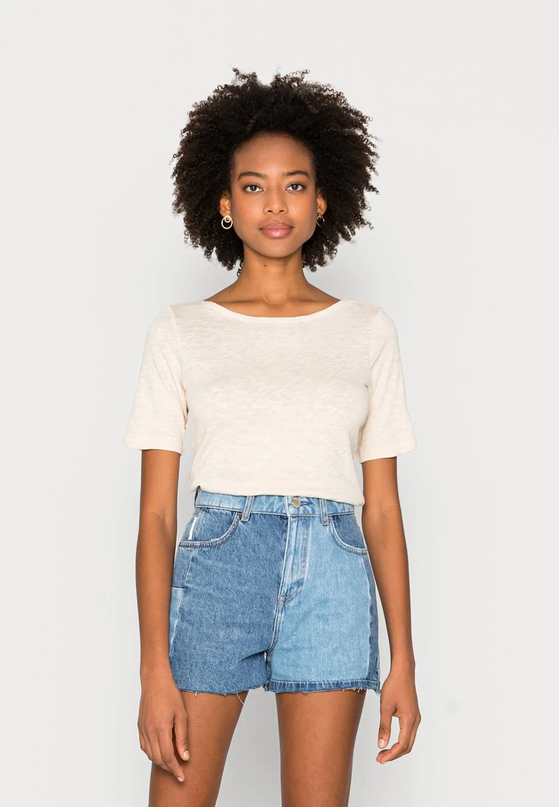 Marc O'Polo SHORT SLEEVE BOAT NECK - T-Shirt Basic - Dusty Field | Damen 1 Marc O'Polo SHORT SLEEVE BOAT NECK - T-Shirt Basic - Dusty Field | Damen