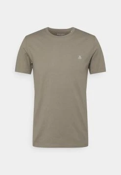 Marc O'Polo SHORT SLEEVE ROUND NECK CHEST - T-Shirt Basic - Petrified Oak | Herren