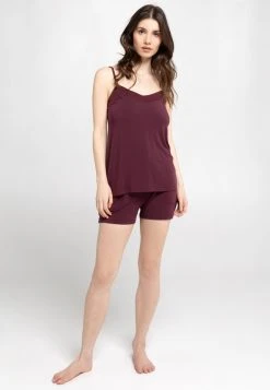 Marc O'Polo Damen Nachtwäsche Set - Rot