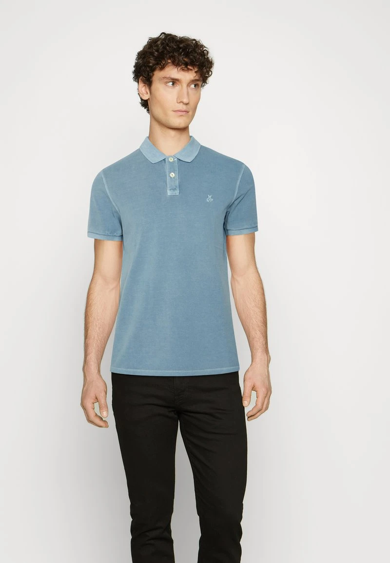 Marc O'Polo SHORT SLEEVE RIB DETAILS SLITS AT HEM - Poloshirt - Stormy Sea | Herren 1 Marc O'Polo SHORT SLEEVE RIB DETAILS SLITS AT HEM - Poloshirt - Stormy Sea | Herren