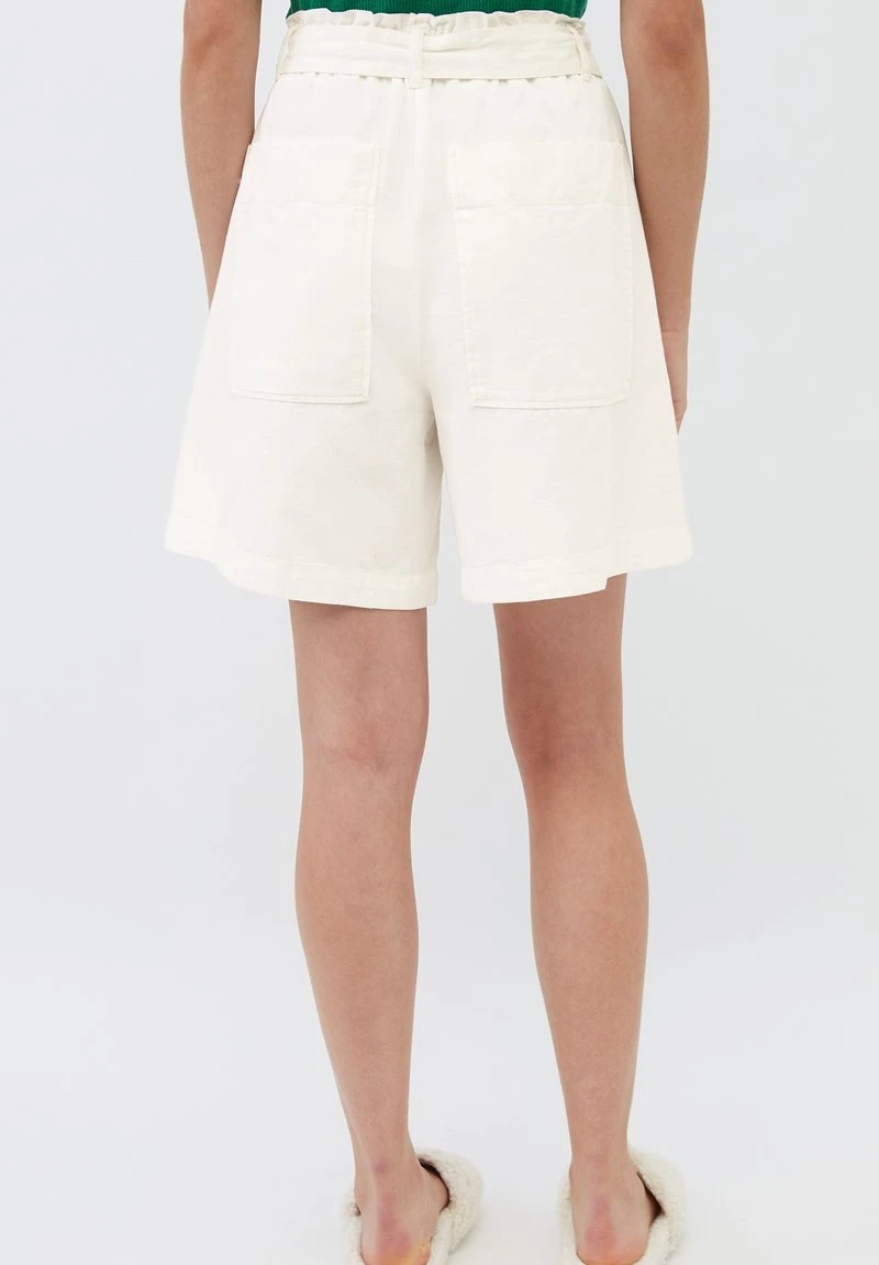Marc O'Polo PAPERBAG STYLE, WIDE LEG - Shorts - White Cotton | Damen 3 Marc O'Polo PAPERBAG STYLE, WIDE LEG - Shorts - White Cotton | Damen – Bild 3