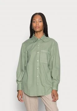 Marc O'Polo BLOUSE LONG SLEEVE KENT COLLAR VOLUME SLEEVEPLEAT DETAIL AT - Hemdbluse - Breezy Mint | Damen