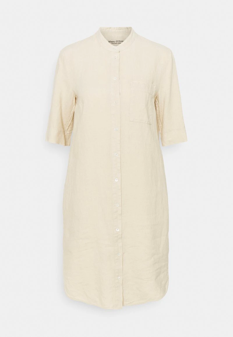 Marc O'Polo Damen DRESS STYLE BREAST POCKET COLLARSTAND - Freizeitkleid - Summer Taupe 1 Marc O'Polo Damen DRESS STYLE BREAST POCKET COLLARSTAND - Freizeitkleid - Summer Taupe
