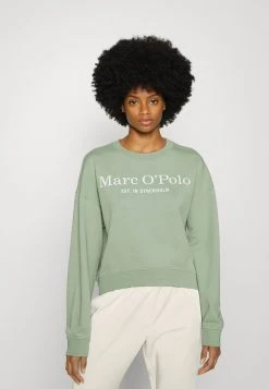Marc O'Polo ROUND NECK MODERN COPPED FIT LOGOMANIA - Sweatshirt - Breezy Mint | Damen
