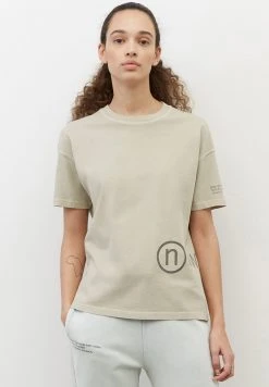 Marc O'Polo MIT ERDPIGMENTEN GEFÄRBT - T-Shirt Print - Herbal Steam | Damen