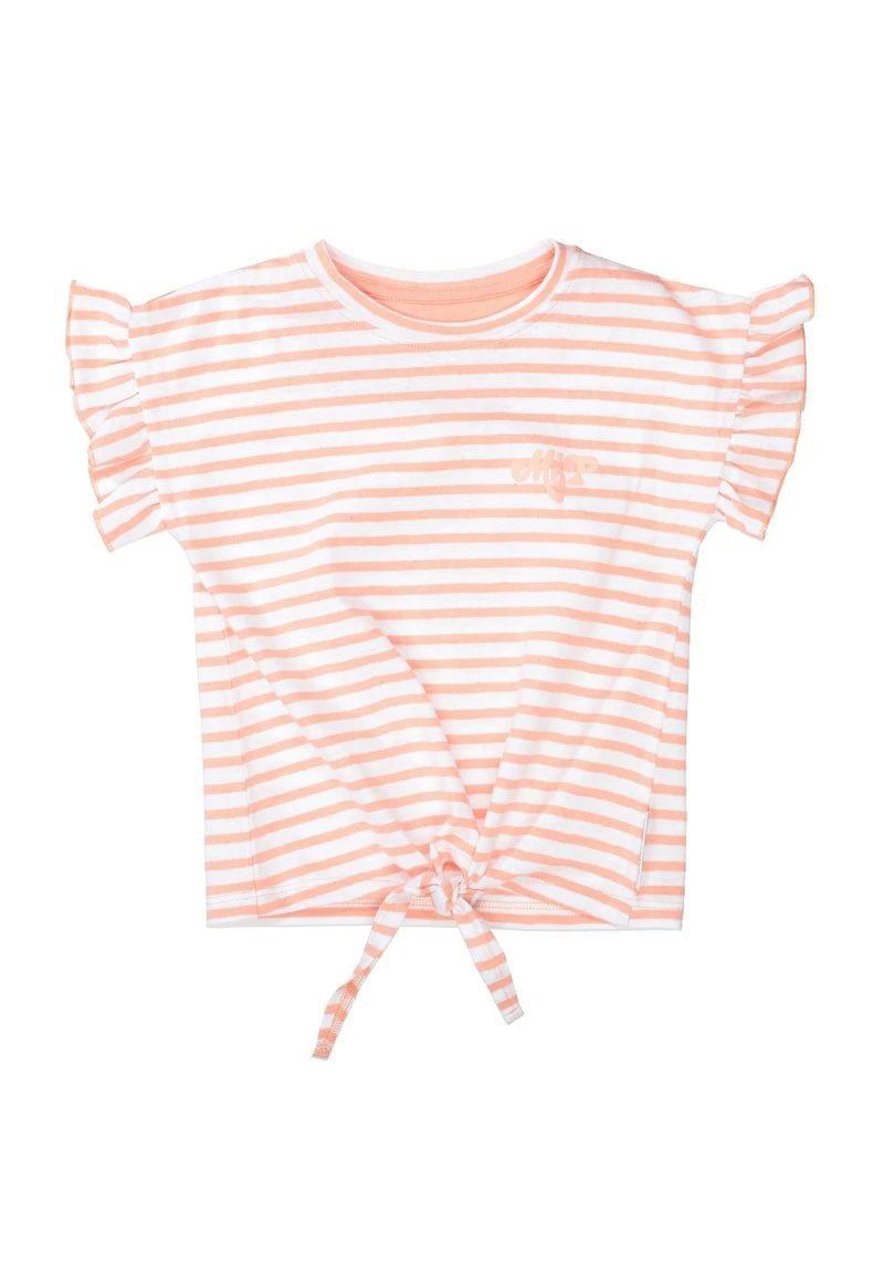 Marc O'Polo Kinder IM STREIFEN-DESIGN BLOOMING PEACH - T-Shirt Print - Orange/white 1 Marc O'Polo Kinder IM STREIFEN-DESIGN BLOOMING PEACH - T-Shirt Print - Orange/white