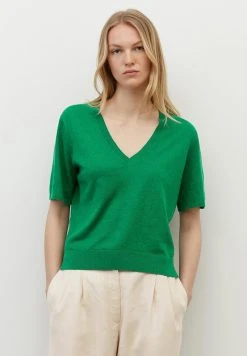 Marc O'Polo SHORTSLEEVE V NECK - T-Shirt Basic - Preppy Green | Damen
