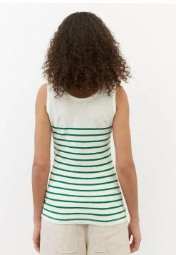 Marc O'Polo Damen IN LOCKERER SLUB QUALITÄT - Top - Multi Preppy Green -Marc O'Polo Verkäufe 30e3c1ac5dea4d219231a6040919f45b