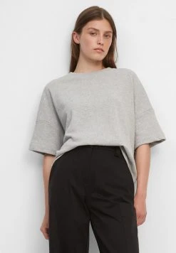 Marc O'Polo T-Shirt Basic - Stony Grey Melange | Damen