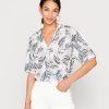 Marc O'Polo BLOUSE SLEEVE DEEP V NECK PRINTED - Bluse - Multi | Damen