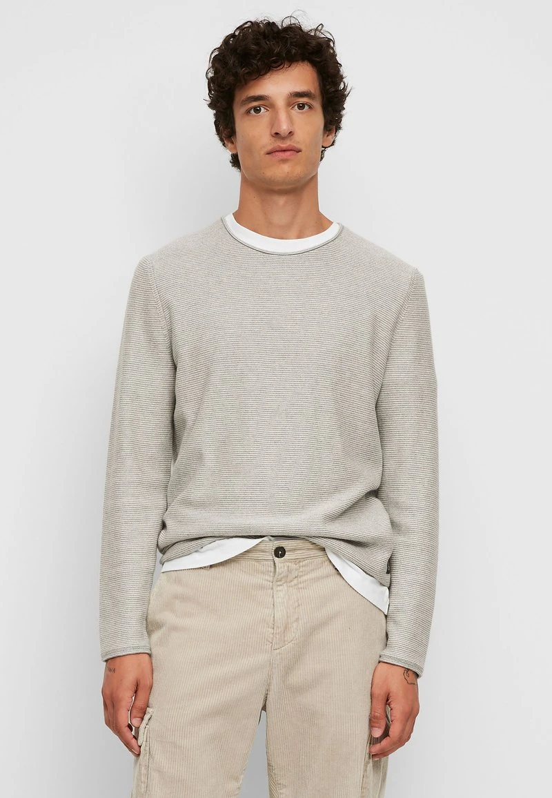 Marc O'Polo Herren Strickpullover - Grey Melange 1 Marc O'Polo Herren Strickpullover - Grey Melange