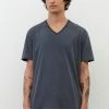 Marc O'Polo Herren IN SOFT TOUCH QUALITÄT - T-Shirt Basic - Dark Navy