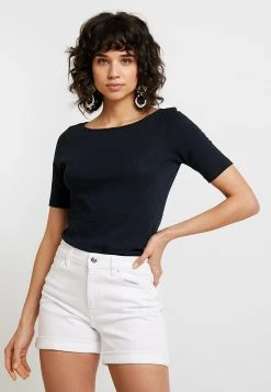 Marc O'Polo SHORT SLEEVE BOAT NECK - T-Shirt Basic - Manic Midnight | Damen