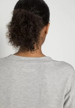 Marc O'Polo CROPPED WIDE FIT WIDER SHORT SLEEVES - T-Shirt Basic - Stony Grey Melange | Damen -Marc O'Polo Verkäufe 4b85aece462b4f278dcd444b729ff291