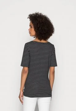 Marc O'Polo SHORT SLEEVE ROUND NECK STRIPED - T-Shirt Print - Dusty Black | Damen -Marc O'Polo Verkäufe 4f489ef17e21491b86ba1240a485d410
