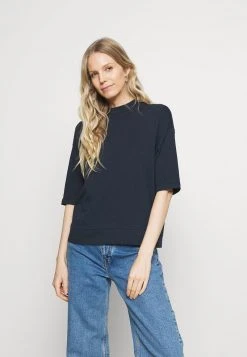 Marc O'Polo Damen HIGH NECK - T-Shirt Basic - Dark Night