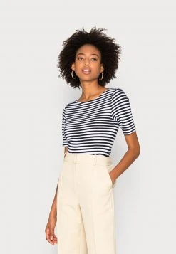 Marc O'Polo SHORT SLEEVE BOAT NECK STRIPED - T-Shirt Print - Multi/deep Blue Sea | Damen