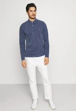 Marc O'Polo LONG SLEEVE ALL OVER STRIPES - Poloshirt - Multi/total Eclipse | Herren -Marc O'Polo Verkäufe 5287a443f21d4dd8be900ebc7008d058