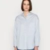 Marc O'Polo BLOUSE LONG SLEEVE STAND UP COLLAR LONG SHAPE BUTTON DOWN - Hemdbluse - Morning Dew | Damen