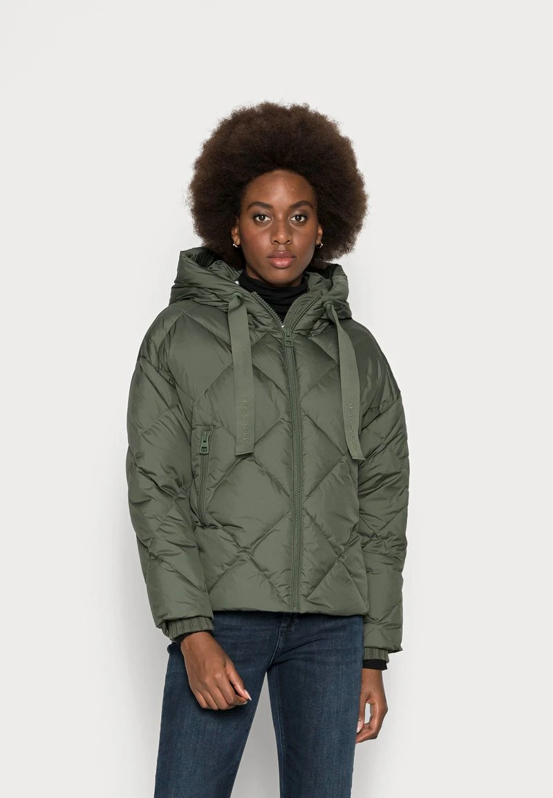 Marc O'Polo PUFFER JACKET DIAMOND QUILTING BIG FIX HOOD - Daunenjacke - Fresh Moss | Damen 1 Marc O'Polo PUFFER JACKET DIAMOND QUILTING BIG FIX HOOD - Daunenjacke - Fresh Moss | Damen