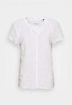 Marc O'Polo Damen BLOUSE V-NECK SHORT SLEEVED - T-Shirt Basic - White -Marc O'Polo Verkäufe 5c9c42499acb4843a37baf768f0612d2