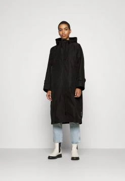 Marc O'Polo COAT DRAWSTRING WAIST - Regenjacke / Wasserabweisende Jacke - Black | Damen