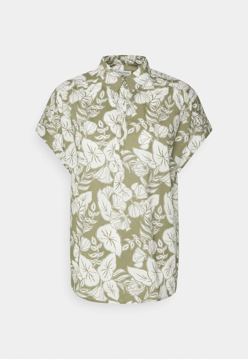 Marc O'Polo BLOUSE SHORT SLEEVE HALF BUTTON PLACKET - Hemdbluse - Olive | Damen 1 Marc O'Polo BLOUSE SHORT SLEEVE HALF BUTTON PLACKET - Hemdbluse - Olive | Damen