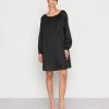 Marc O'Polo DRESS FEMININE GATHERING ROUND NECKLINE VOLUMINOUS SLEEVE - Freizeitkleid - Black | Damen