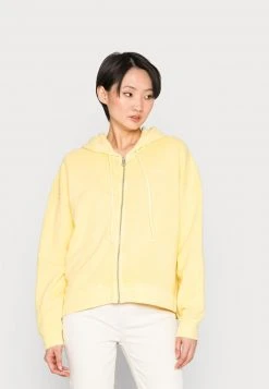 Marc O'Polo JACKET HOODED SLIT AT SIDESEAM - Sweatjacke - Lemon Sorbet | Damen