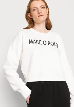 Marc O'Polo ROUND NECK LONG SLEEVES CROPPED LENGTH - Sweatshirt - Salty White | Damen -Marc O'Polo Verkäufe 660df215f5264e4dbee03516544270b9