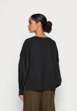 Marc O'Polo LONG SLEEVE ROUND NECK PATCHED WITH WOVEN GARMEN - Sweatshirt - Dusty Black | Damen -Marc O'Polo Verkäufe 67ce306100ac417a9b61cd505da1e1fa