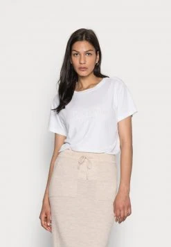 Marc O'Polo SHORT SLEEVE ROUND NECK PLACED PRINT - T-Shirt Print - White | Damen