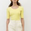 Marc O'Polo Damen T-Shirt Basic - Lemon Sorbet