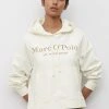 Marc O'Polo LOGO AUS GEPEACHTEM ORGANIC - Kapuzenpullover - Salty White | Damen