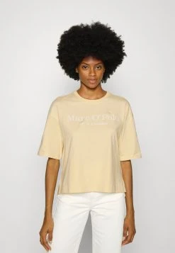 Marc O'Polo Damen ROUND NECK - T-Shirt Print - Milky Vanilla