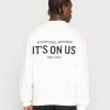 Marc O'Polo CREW NECK CRACKED DETAILS IT´S ON US - Sweatshirt - Off White | Herren