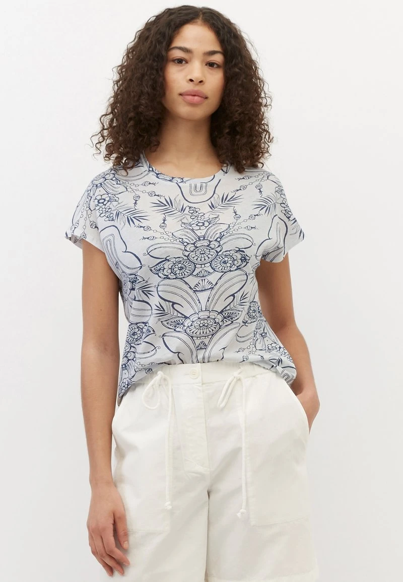 Marc O'Polo Damen ALLOVER AUS SINGLE - T-Shirt Print - White 1 Marc O'Polo Damen ALLOVER AUS SINGLE - T-Shirt Print - White