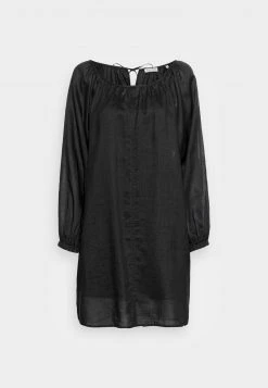 Marc O'Polo DRESS FEMININE GATHERING ROUND NECKLINE VOLUMINOUS SLEEVE - Freizeitkleid - Black | Damen -Marc O'Polo Verkäufe 7da152b286ec46b4bb548b9a4a8888ab