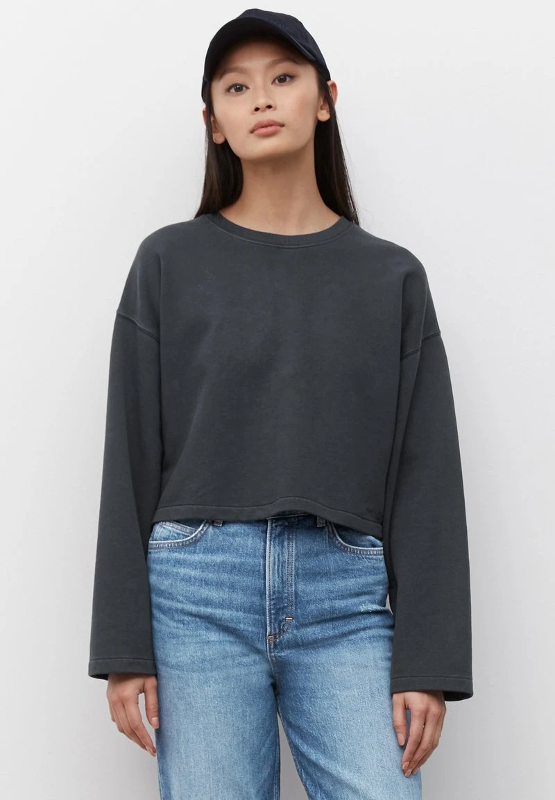 Marc O'Polo CROPPED AUS REINER QUALITÄ - Sweatshirt - Deep Sky | Damen 1 Marc O'Polo CROPPED AUS REINER QUALITÄ - Sweatshirt - Deep Sky | Damen