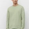 Marc O'Polo Herren SOFTER SLUB - Langarmshirt - Pistachio Gray