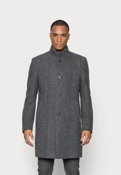 Marc O'Polo COAT REGULAR FIT FULLY LINED STAND UP COLLAR FIVE BUTTONS - Klassischer Mantel - Dark Grey Melange | Herren