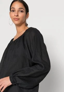 Marc O'Polo DRESS FEMININE GATHERING ROUND NECKLINE VOLUMINOUS SLEEVE - Freizeitkleid - Black | Damen -Marc O'Polo Verkäufe 9394566d8b204801a194776021009afe